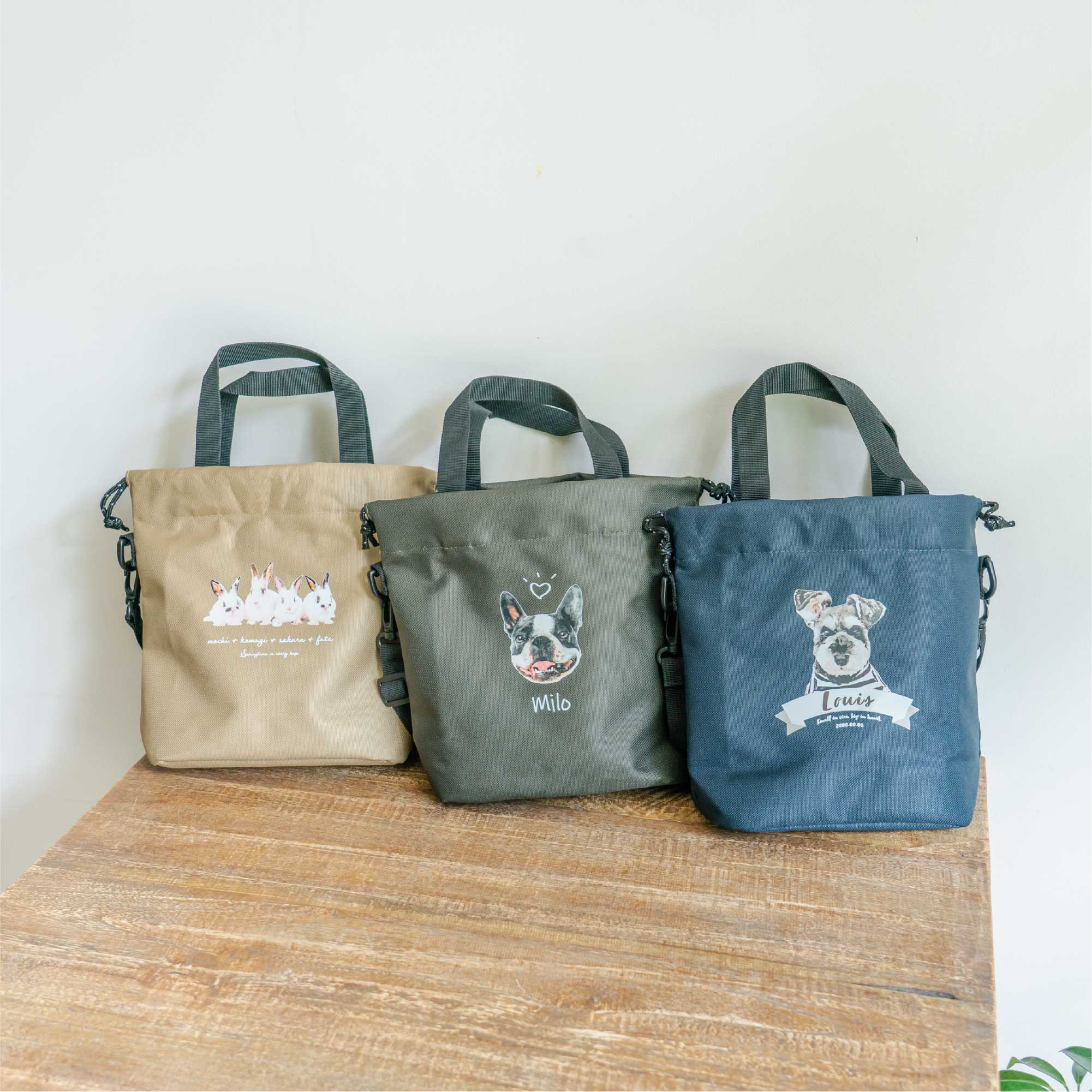 似顔絵おさんぽバッグ