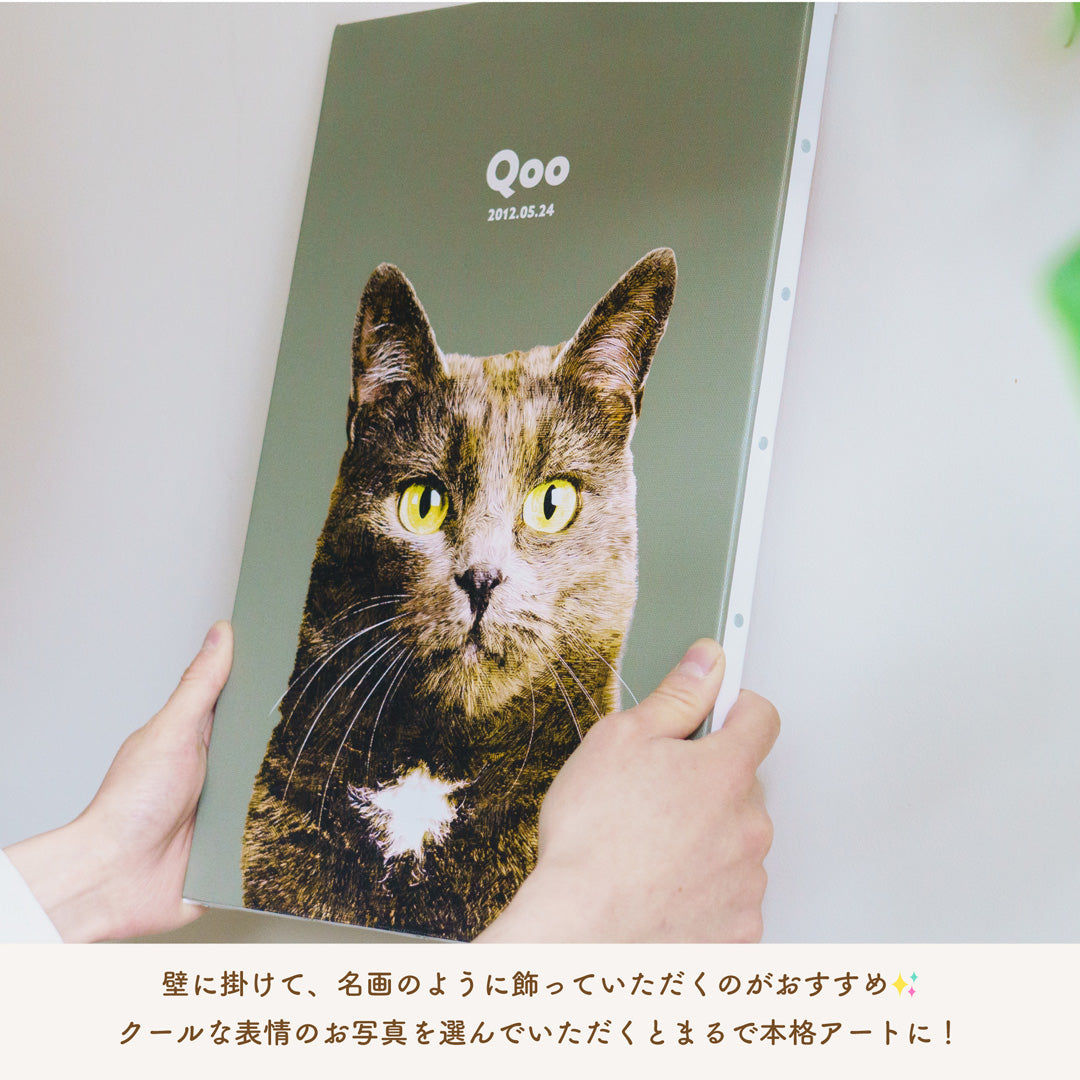 ペットの写真でオリジナル似顔絵アートキャンバス - うちの子グッズ Qoo │ ペットの写真を送るだけオリジナルうちの子グッズなら