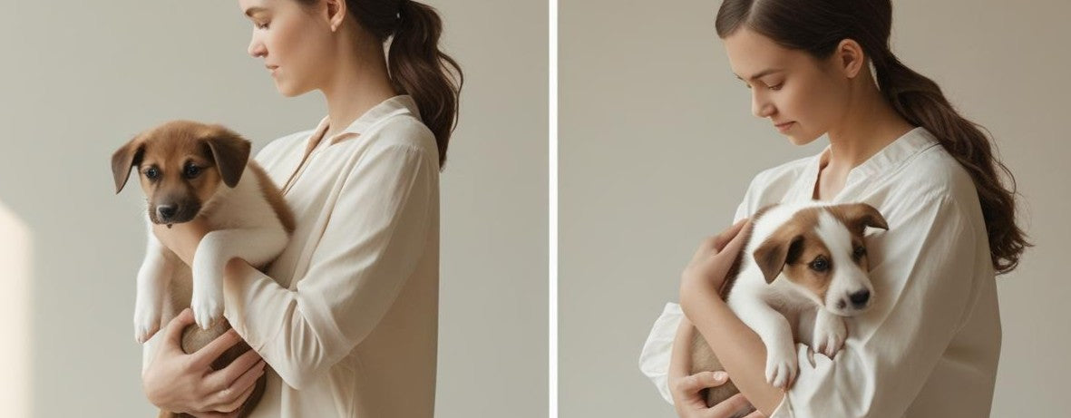 【獣医師監修】子犬の正しい持ち方｜落下させない！安心安全な抱き方とNG例を徹底解説